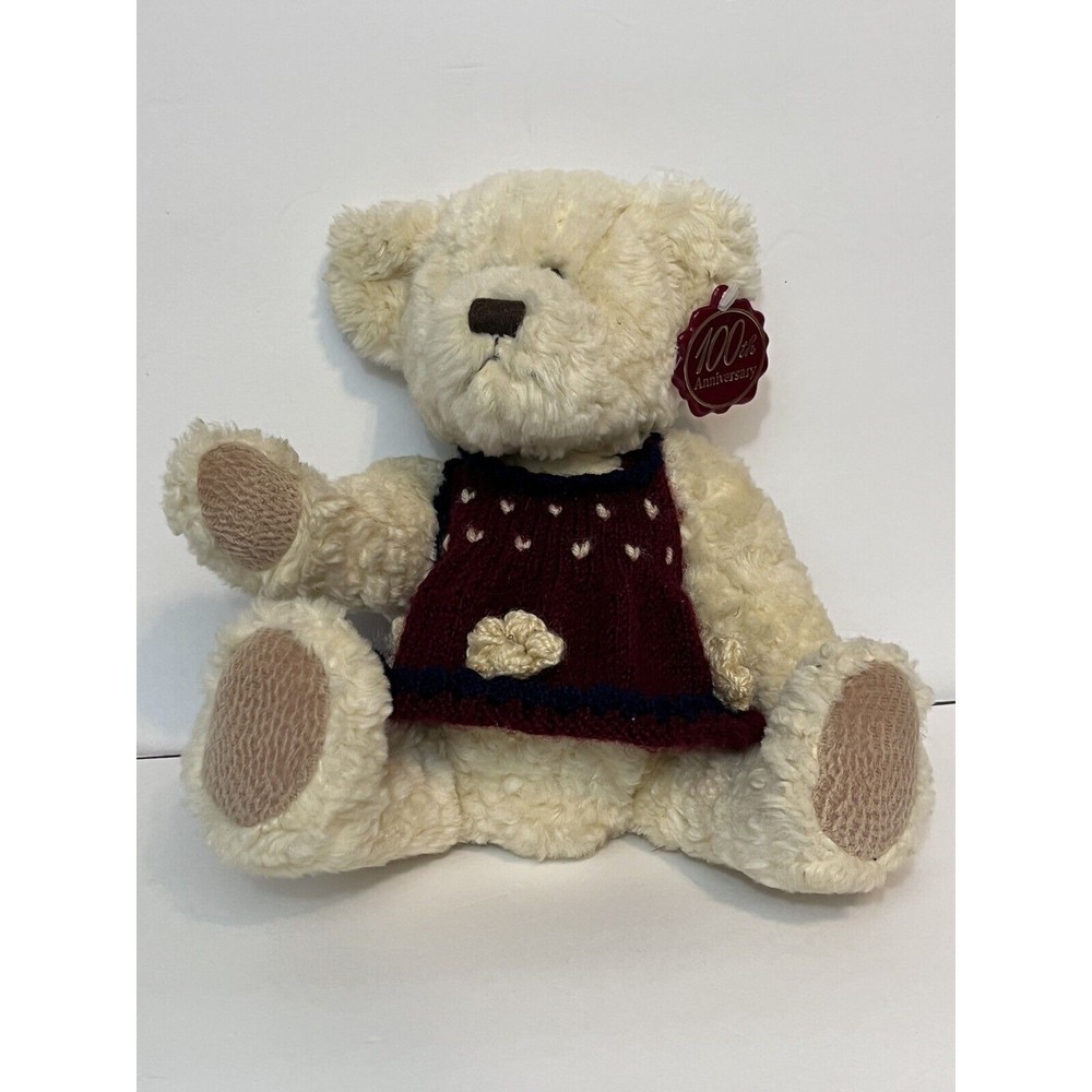 Dan Dee Collectors Choice 100th Anniversary Girl Teddy Bear Plush Jointed 12”